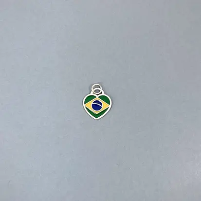 PINGENTE BANDEIRA BRASIL RESINADO
